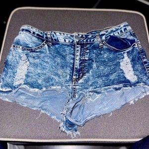 High Rise Jean Shorts